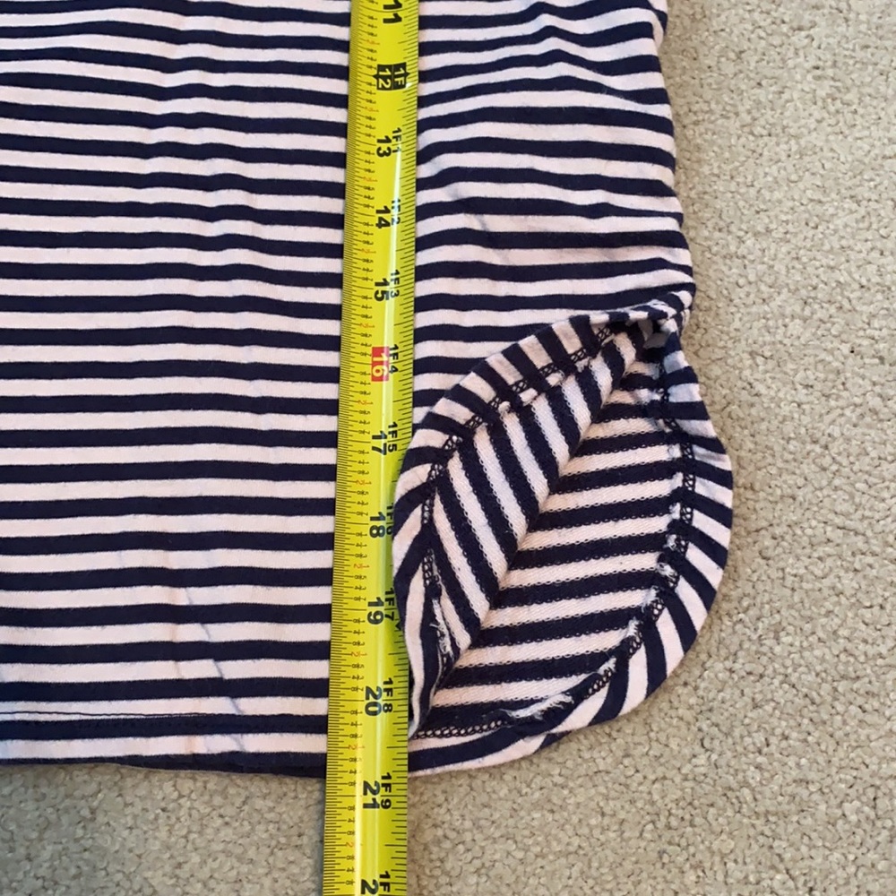 **FREE W/PURCHASE** Curve appeal navy blue and pink stripe pullover top. - Picture 13 of 16